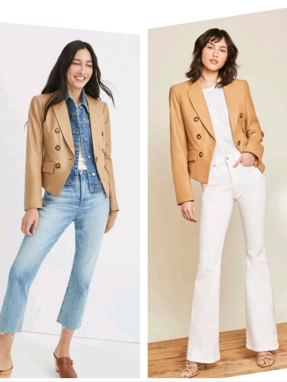 Veronica beard cooke leather jacket Beige Size 8